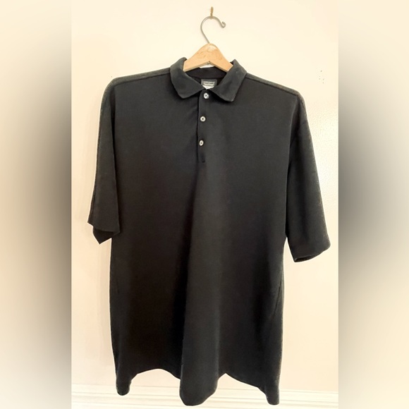 Nike Golf Polo Dri-Fit Shirt Short Sleeve Embroidered Black Men's XL - Picture 1 of 8